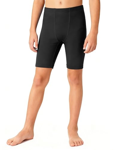Boys Swim Jammers - Competitive Swim Trunks, 5-6 Years - Black