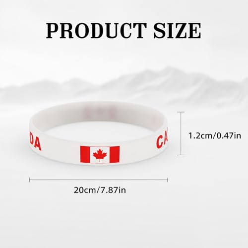 Canada Flag Silicone Bracelet - Patriotic Rubber Wristband for Sports