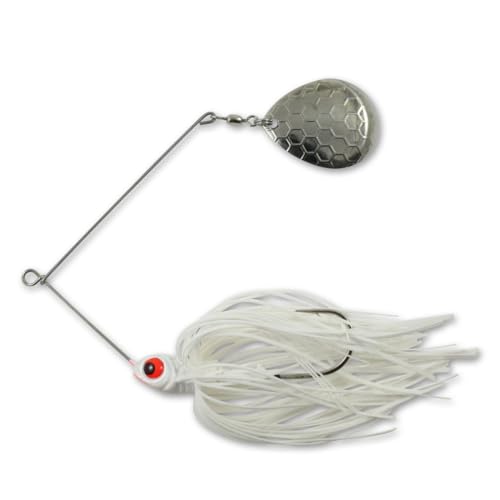Reed Runner Single Spin Spinner Bait - 3/8 Oz - White Shad