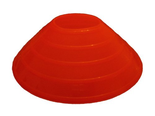 Set of 20 Bright Orange Training Disc Cones for Agility Drills
