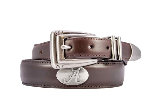 Alabama Crimson Tide Crocodile Tip Leather Concho Belt - 42