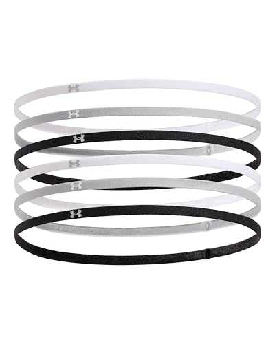 Under Armour Women's Mini Elastics 6 Pack - One Size Black & Gray