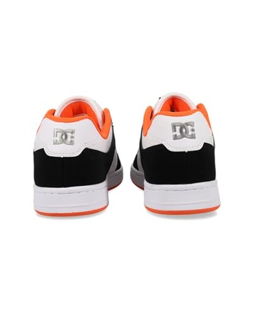 DC Men's Manteca 4 Skate Shoe, Black/White/Orange, 14