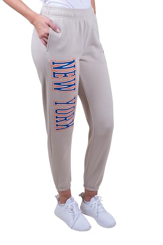 NBA Women's Super Soft Fleece Joggers - New York Knicks, Large, Sand