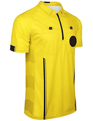Soccer Referee Jersey Short Sleeve - Breathable with Zippered Collar