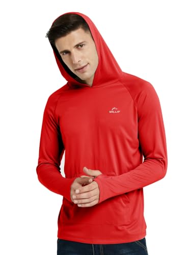 Willit Men's UPF 50+ Sun Protection Hoodie Shirt Long Sleeve Rash Guard for Outdoor Fishing & Sports