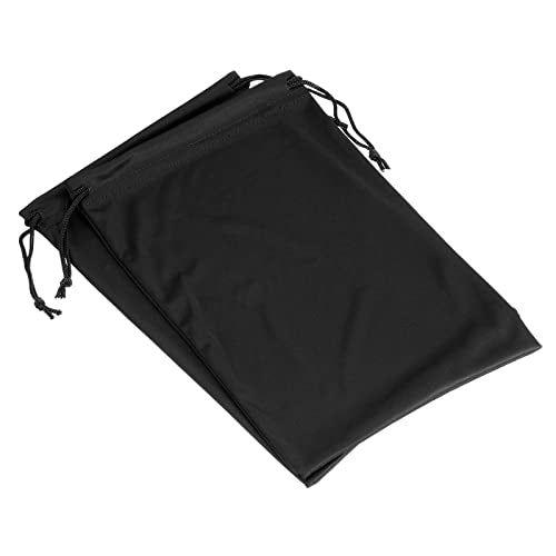 Microfiber Ski Goggle Bag - Soft Storage Sleeve Pouch - Black