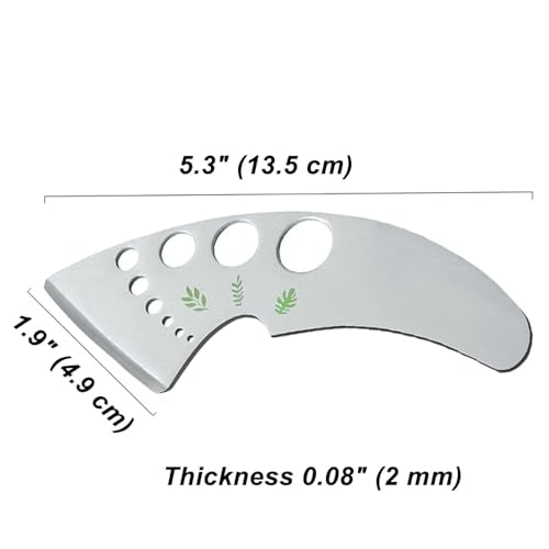 Professional 430 Stainless Steel Herb Leaf Stripper with Multi-Size Holes & Precision Blade - Kitchen Essentials for Parsley, Cilantro and Leafy Greens