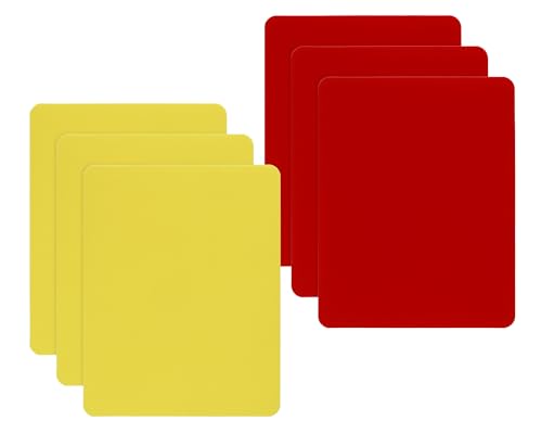 PVC Red and Yellow Soccer Cards Set - 6 Warning Ejection Cards