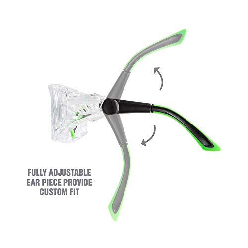 OEMTOOLS 26026 Safety Glasses with Readers +3.00s, UV Protection Z87 Safety Glasses, Anti-Scratch, High Definition Multi-focal Technology, High Impact Lenses, Flexible Rubber Earpieces