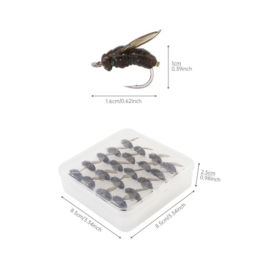 20pcs Fly Fishing Flies Kit - Hand-Tied Trout, Bass & Salmon Lures