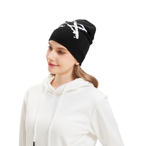 Y2K Knitted Beanie Hat - Dark Pink - Warm Winter Streetwear Cap