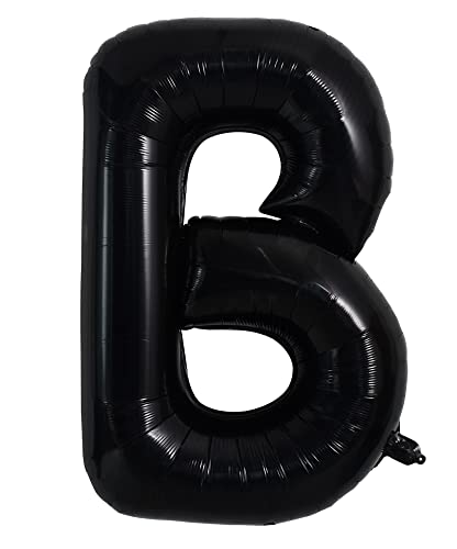 40 Inch Black B Jumbo Foil Balloon - Birthday Party Decoration