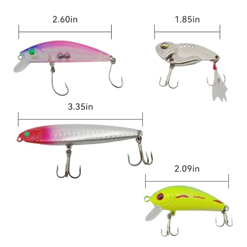 Fishing Lure Kit - 3D Simulation Crank Baits for Fresh & Salt Water