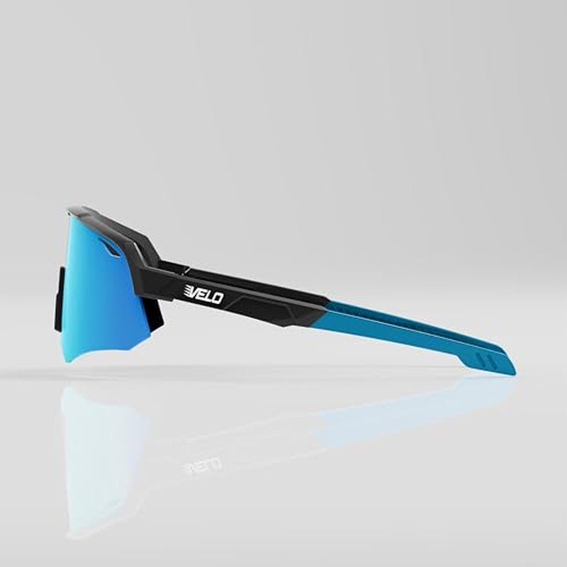 VELO Shades – Cutter – Baseball/Softball Sunglasses – By Jax of The Bullpen Training (Gen1, Black Ice, Lrg Adlt)
