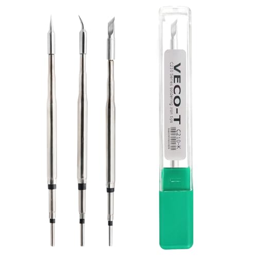 3PCS Soldering Iron Tips,C210-I IS K Replacement for C210-018 002 020, Constant Temperature, Compatible with JBC Soldering Station