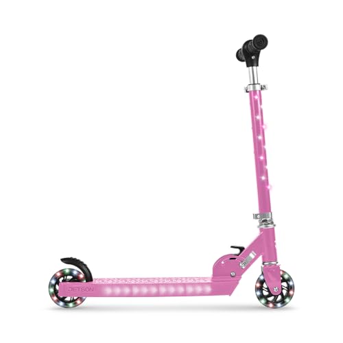 Light-Up Kids Kick Scooter with Adjustable Handlebar, Easy-Folding Design