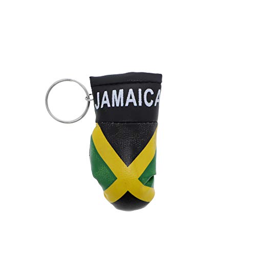 Mini Boxing Gloves Keychain - Jamaica Country Flag Charm