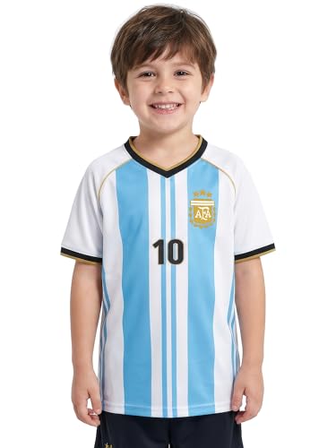 Kids Argentina Soccer Shirt - Lionel Messi #10 - Large