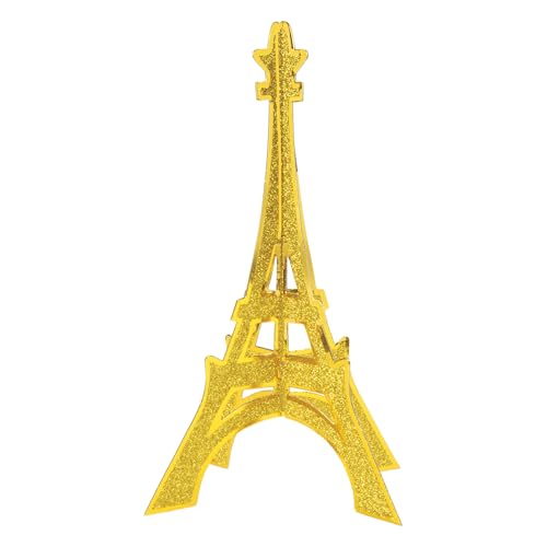 3-D Glittered Eiffel Tower Centerpiece - 12 Inch Gold Decor