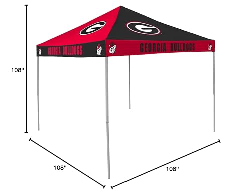 9x9 Foot Pinwheel Tailgating Canopy - Georgia Bulldogs