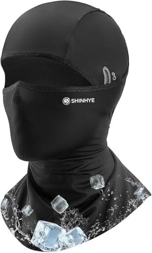Ice Silk Cooling Balaclava Face Mask for Cycling & Motorcycling - Black