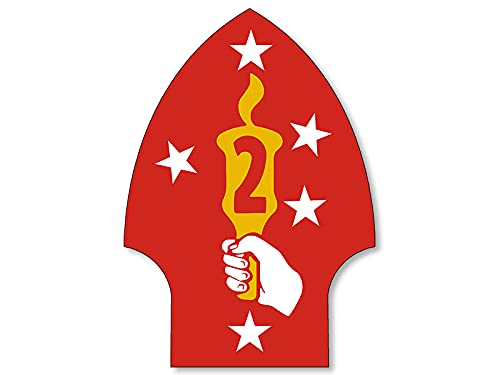 US Marine Corps 2nd Division Spear Head Vinyl Sticker - 3x4 inch