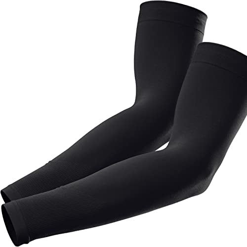 Cooling Arm Sleeves for Sun Protection - UPF 50+ - Black