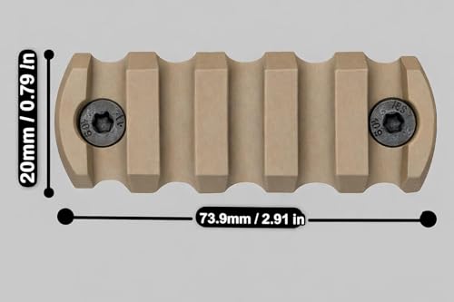 5-Slot M-LOK Picatinny Rail Sections - Set of 2