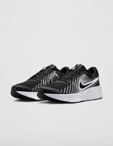 Men's Run Defy Road Running Shoes - Black/White - Size 12