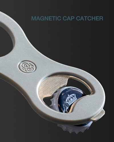 Magnetic Beer Bottle and Soda Can Opener with Cap Catcher for Refrigerator