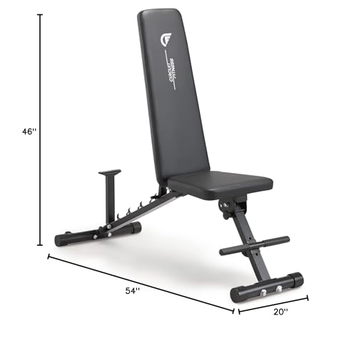 Circuit Fitness Adjustable Utility Weight Bench - Adjustable Six Position Mechanism AMZ-617BN