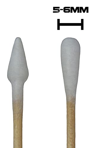 6-Inch Double Sided Cotton Swabs - 100 Pack, Tapered & Regular Tips