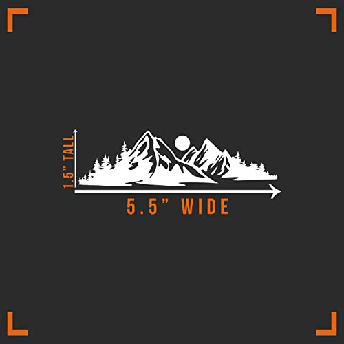 Mountains Silhouette Vinyl Sticker Decal - 5.5" x 1.5"
