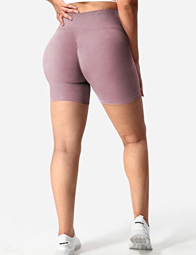 High Waisted Scrunch Workout Shorts for Women - Purpledove, X-Large