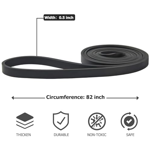 Pull Up Resistance Band - Natural Latex Exercise Band for Strength - Black