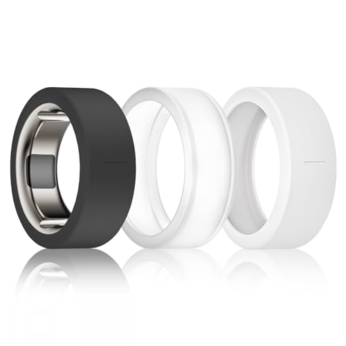Silicone Ring Cover for Oura Ring Protector - Black, Clear & White