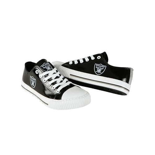 Las Vegas Raiders Metallic Low Top Canvas Sneakers - Women