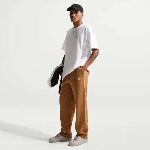 Men's Brushed Fleece Open Hem Pants - Nike Club Style