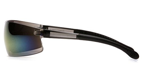 Provoq Safety Glasses - Blue Mirror Lens with Black Temples