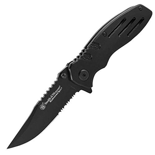 7.1-Inch Folding Knife with 3.1-Inch Serrated Blade and Aluminum Handle