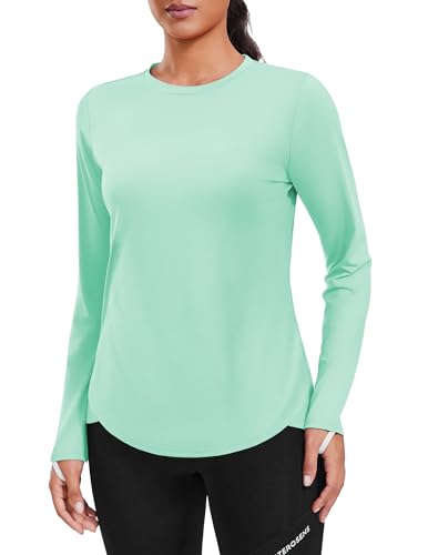 Women's Long Sleeve Quick Dry UPF 50+ Sun Shirt - Medium Green