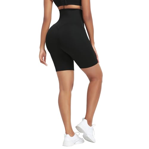 Compression Sauna Sweat Shorts - Waist Trainer Body Shaper, Dark Blue / Large-X-Large