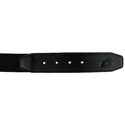 Youth Adjustable Baseball Belt with 1.5-Inch Synthetic Tab - Black