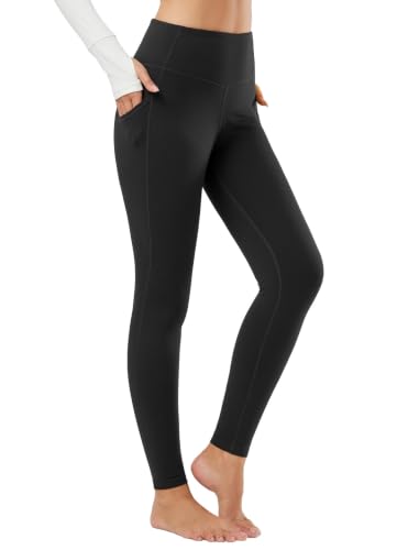 Fleece Lined Leggings for Women | High Waisted Thermal Tights with Pockets