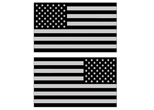 Patriotic USA Flag Sticker - 3x5 Inch Military Decal (2 Pack)