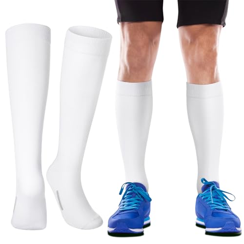 Youth Baseball Soccer Football Socks - Large, White