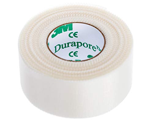 Medical Tape - 1/2 Inch x 10 Yard Silk-Like Cloth, Pack of 12 Rolls