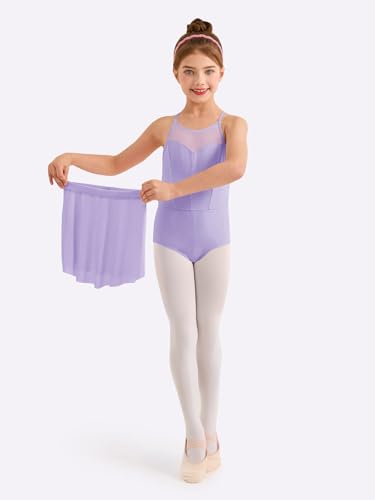 Purple Girls Ballet Leotard with Removable Skirt Toddler Dance Outfit 7-8 Years