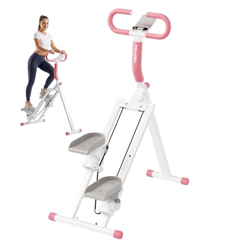 Folding Vertical Stair Stepper Machine - Pink | Full Body Workout